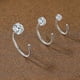 thumbnail image 2 of Pendientes de plata de ley S999 con circonitas de cuatro garras, sencillos y compactos, luminosos, elegantes y de alta calidad, para mujer, 2 of 6