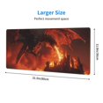 thumbnail image 3 of Pofeuu Fiery Dragons Castle Attack Print Desk Mat for Keyboard and Mouse，Computer Desk Matt for Desktop，Large Mouse Pad for Desk，Desk Pads on Top of Desks 12x31.5in, 3 of 8