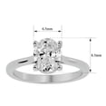 thumbnail image 5 of SuperJeweler 1 1/2 Carat Oval Shape Moissanite Solitaire Engagement Ring in 14 Karat White Gold, 5 of 6