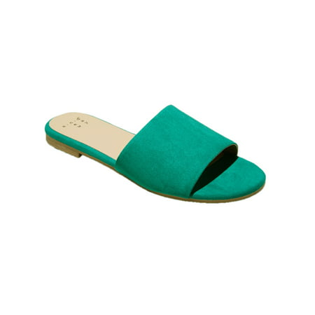 A New Day Women Jozie Casual Open-Toe Slide Sandals Green