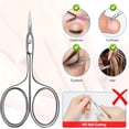 thumbnail image 3 of EXLEAF Curved Cuticle Scissors - Professional Stainless Steel Beauty Scissors - Extra Fine Curved Blade - Super Slim Precise Pointed Tip Manicure Scissors - for Blades, Eyebrows, Eyelash, Hair, 3 of 6