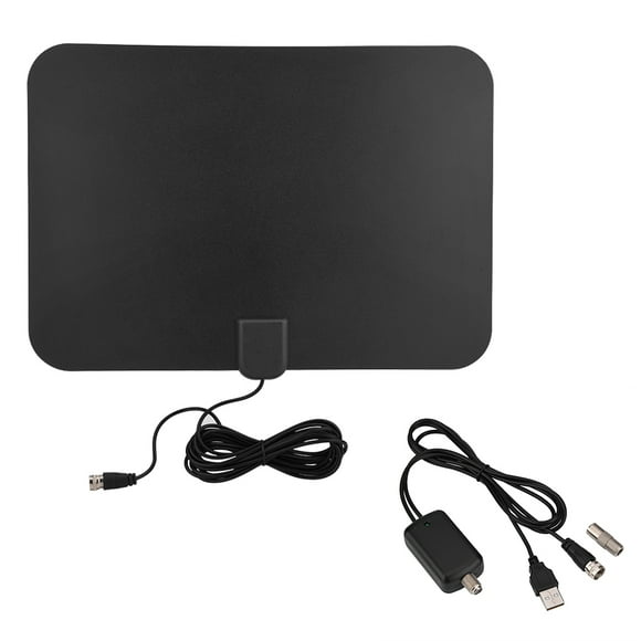 ZOUSSIQI 50 Miles 25db Thin HDTV Digital Signal HD TV Antenna Aerial Flat with Amplifier VHF UHF EL225#39215