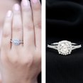 thumbnail image 4 of Rosec Jewels IGI Certified Lab Grown Diamond Engagement Ring with Halo - 0.9 Carat - E-VS1 Quality - Split Shank Ring for Women, 14K White Gold, US 12.50, 4 of 9