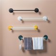 thumbnail image 3 of Estante multifuncional para zapatillas, toallero con ganchos, soporte para toallas de baño sin perforaciones, soporte de suspensión simple, Juegos de accesorios de baño Negro + Blanco 2 piezas Ounissouiy HA025853-02, 3 of 6