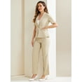 thumbnail image 4 of DARING DIVA Women's One Button Blazer 2 Pcs Outfits Jacket Suit Pants XS Dark Apricot, 4 of 6