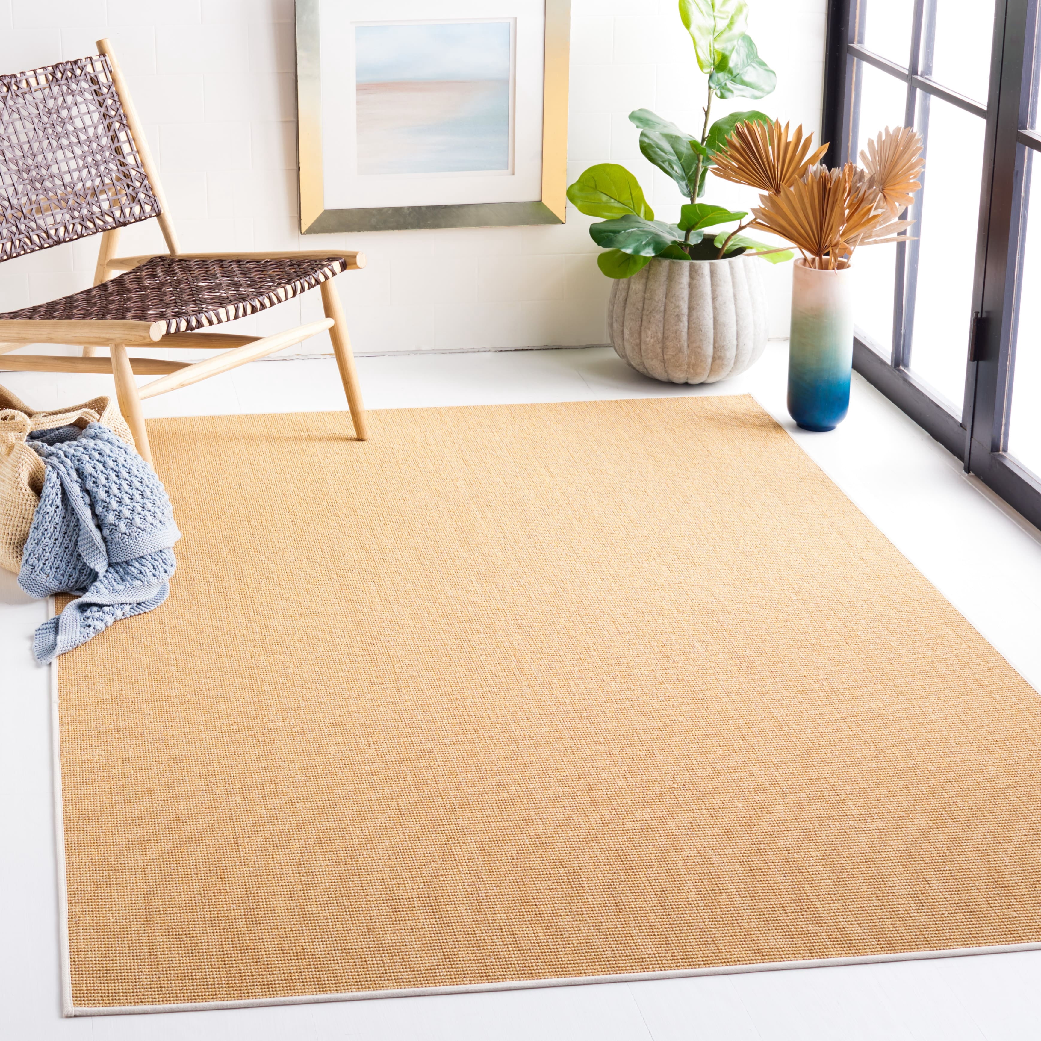 SAFAVIEH Martha Stewart Maximillian Solid Area Rug, Charcoal, 6' x 9'