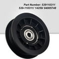 thumbnail image 2 of Flat Idler Pulley Smooth Reliable Performance Enhanced Performance Black, 2 of 8