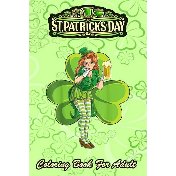 Download St Patricks Day Coloring Book For Adult Sexy Redhead Women Lady Beer Adult Coloring Books St