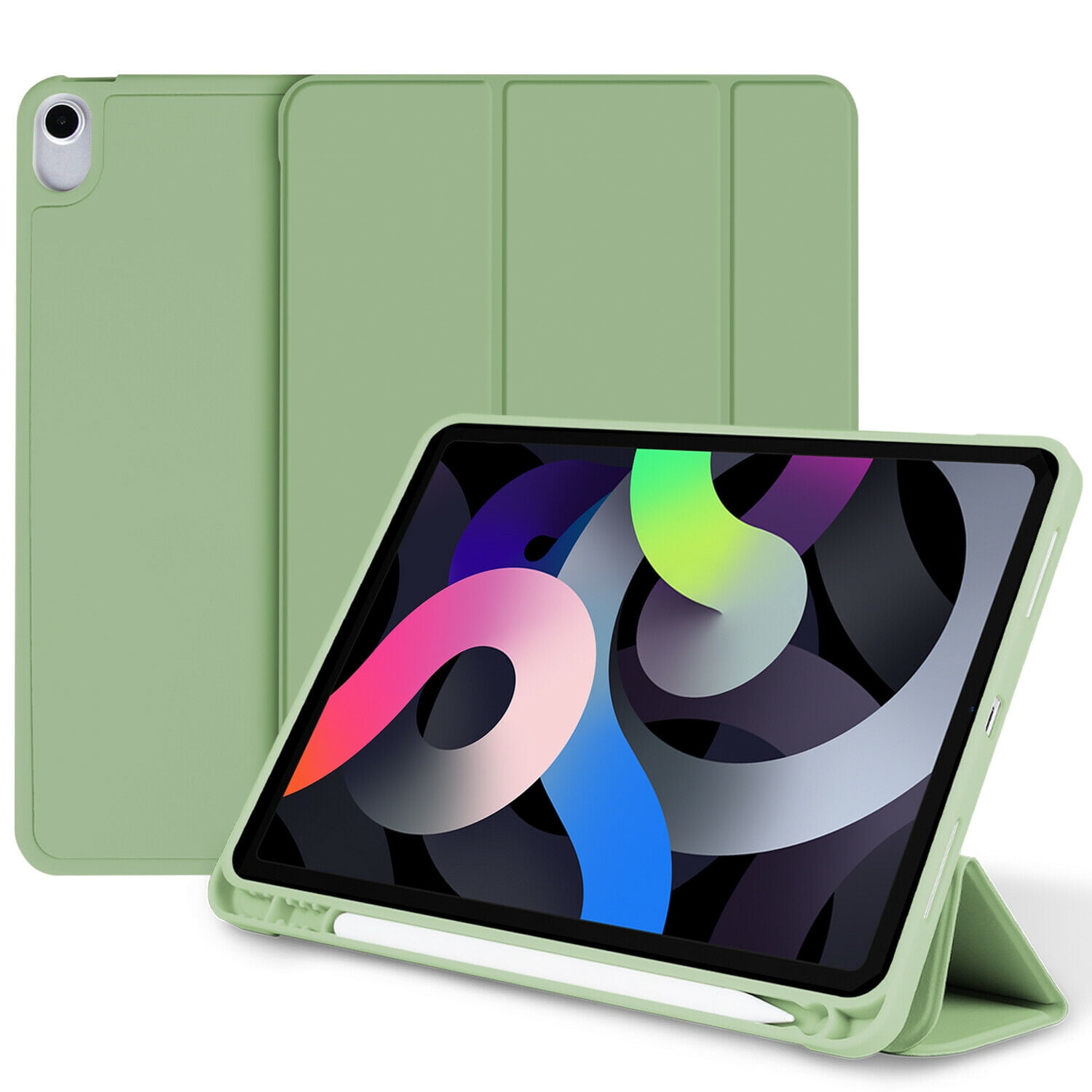Multi-Angle Viewing Cover Auto Sleep/Wake for iPad Air 4th Generation Fintie Case for iPad Air 4 10.9 Inch 2020 with Pencil Holder with Pocket Supports Pencil 2nd Gen Charging Emerald Marble