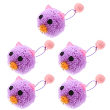 EXHUMKY 5Pcs Cat Mouse Toys Purple for Entertaining and Engaging Pets