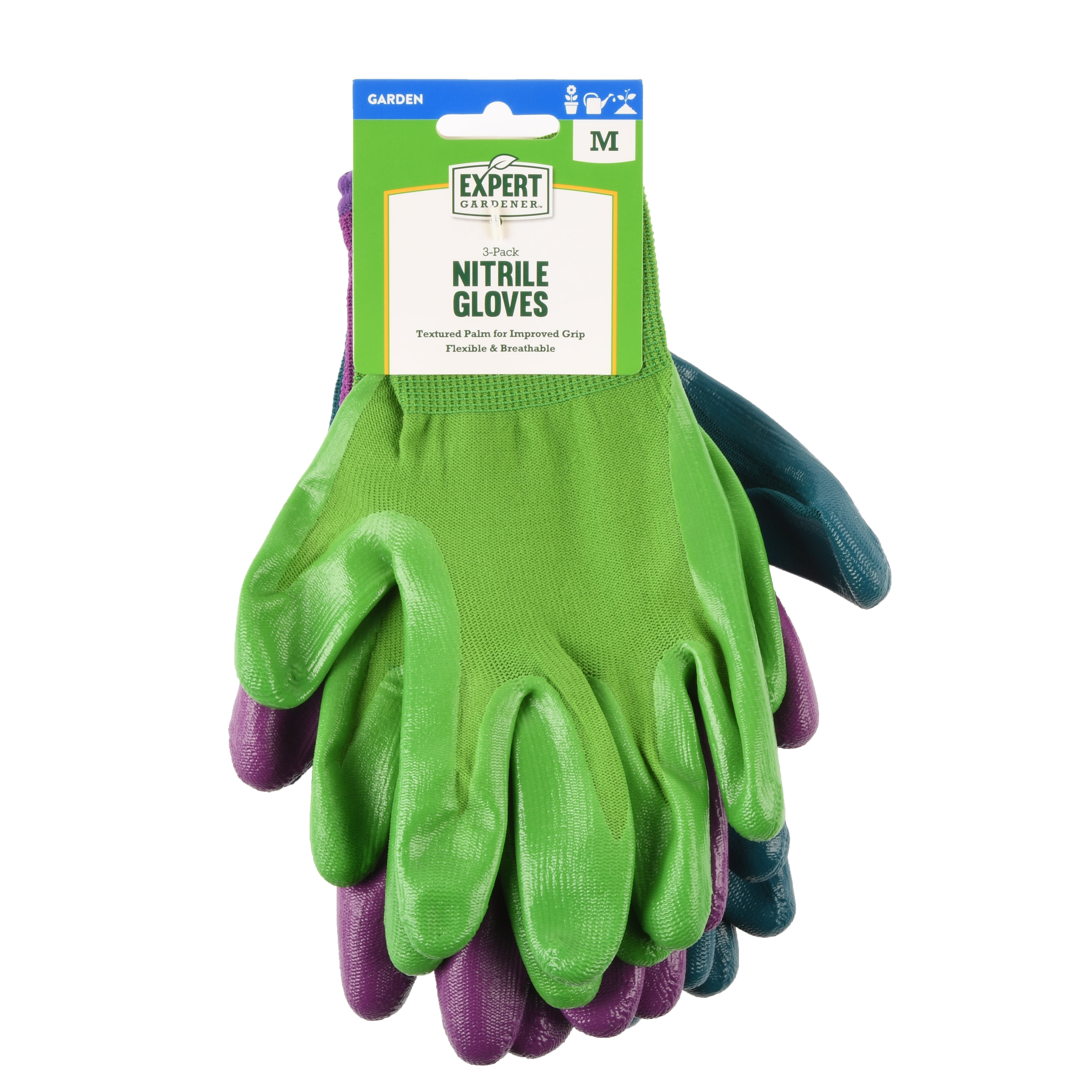 Gardena Gardening Gloves 10 Pack Latex Coated Polyester Antimicrobial Garden 