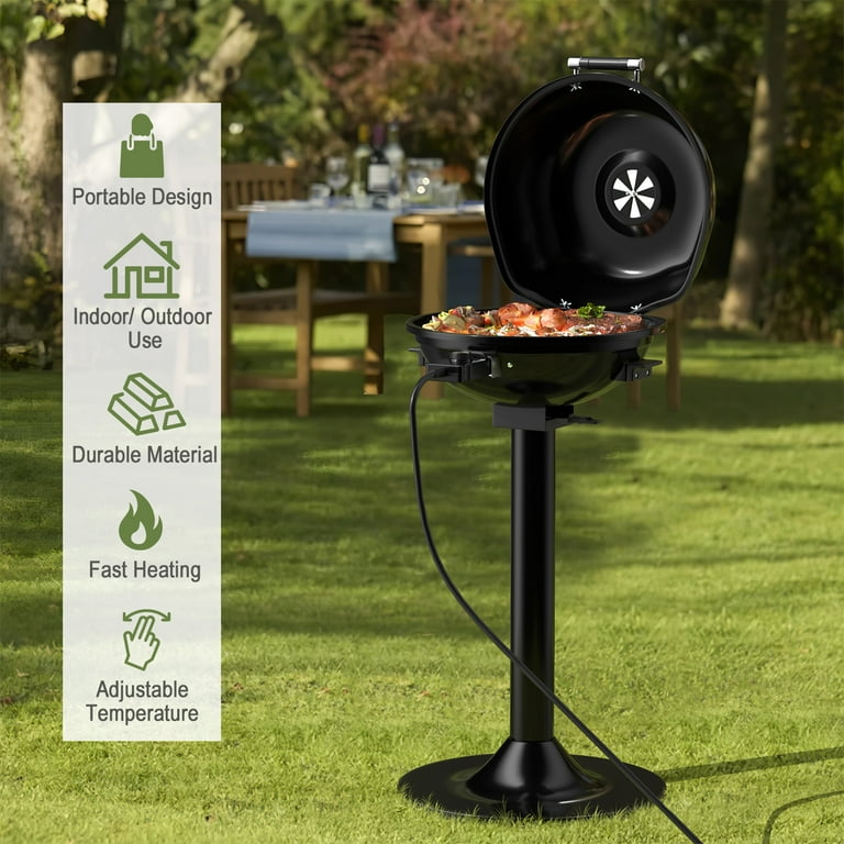 Household Electric Barbecue Grill Cooking Broiler Garden Black Smokeless  BBQ Indoor Grill