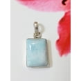 thumbnail image 1 of Heart Shape Larimar Pendant, Solid 925 Sterling Silver, Dominican Republic Larimar Jewelry, Larimar Necklace Pendant, Gift For Her, 1 of 1