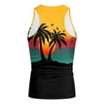 thumbnail image 5 of NOLDARES Mens Beach Tank Tops Tropical Funky Floral Beach Tops Sleeveless Basic T-Shirt Breathable Tee Summer(Z5-Yellow,XL), 5 of 5