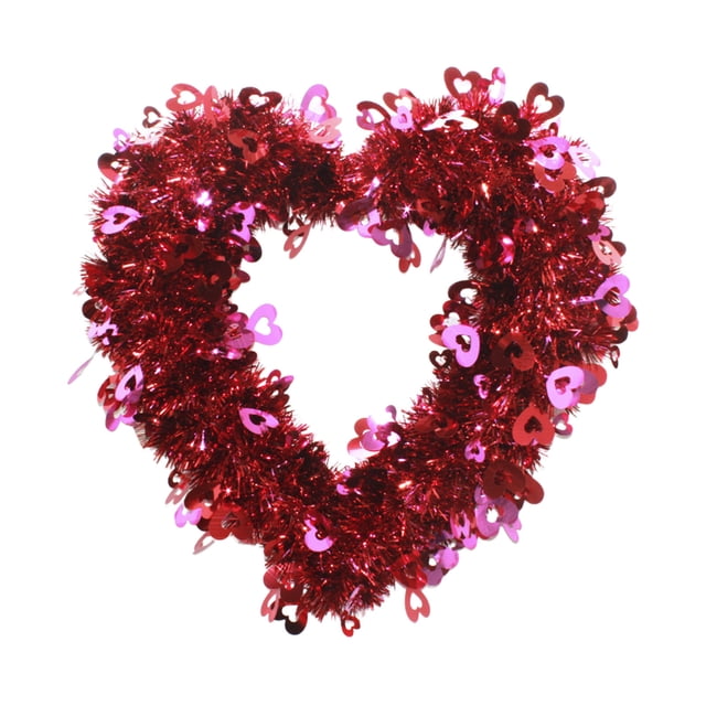 Cheapark Valentines Day Garland Decor 12 Feet Long with Hearts Tassels Gift for Wedding Engagement Anniversary Party Hanging Deco rations Red
