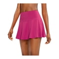 thumbnail image 3 of Athletic Skort Skirts for Women High Waisted Pleated Athletic Skort with 4 Pockets, Tennis Golf Running Casual Wear Rose red M, 3 of 8