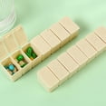 thumbnail image 4 of SUTENGDA 4/2 Pieces Of Small Weekly Organizer  Round Dispenser for Travel  Mini Organizer  Compact Holder  Sorters 7 Days  Portable Vitamin Container Portable Holder Box Weekly Organizer, 4 of 5