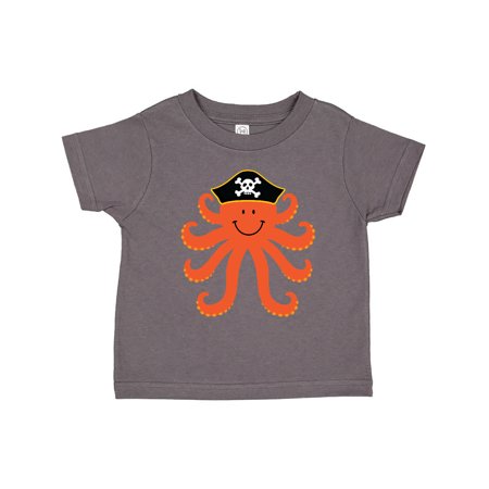 

Inktastic Pirate Octopus Kids Funny Gift Toddler Boy or Toddler Girl T-Shirt