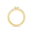 thumbnail image 5 of AFFY White Natural Diamond Wedding Trio Bridal Ring Set In 14k Yellow Gold (0.33 Cttw), 5 of 9