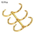 thumbnail image 3 of Uxcell 0.79" Dia 3 Circle Detachable Metal Binder Rings Loose Leaf Rings Gold Tone 10 Pack, 3 of 6