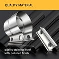 thumbnail image 4 of Chasenew 2PCS 2.25 Inch Exhaust Clamps,Stainless Steel 2 1/4 Exhaust Clamp Band Clamp,Universal Muffler Clamps Automotive Tools for Connecting Pipes,Mufflers,Catalytic Converters (2.25in), 4 of 7