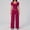 Red, variant on PISONIC Women Two Piece Workout Sets Short Sleeve T-Shirt Matching Butt-lifting Flare Leggings Gym Yoga Outfits