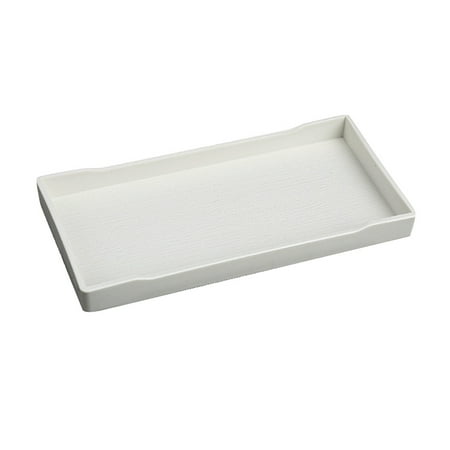 

Kraoden Tray Rectangular Water Cup Tea Tray White Antislip Plastic Tray