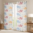 thumbnail image 2 of Erosebridal Cute Shark Blackout Curtains Set of 2 (52x84 Each) for Kid, Sealife Animal Window Curtains, 2 of 6