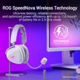 thumbnail image 5 of ASUS ROG Delta II Wireless Gaming Headset (50mm Titanium Drivers, ROG SpeedNova, 10mm Super-Wideband Mic, 110+HR Battery, DualFlow Audio, BT, 2.4 GHz, 3.5 mm, For PC, Switch, PS4, PS5, Xbox) - White, 5 of 9