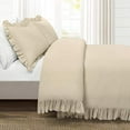 thumbnail image 2 of Lush Decor Reyna Ensemble de Housse de Couette en Coton 3 Pcs, Grand Lit/Grand, Blé, 2 of 2