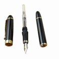 thumbnail image 3 of Black Medium Nib Gold Fountain Pen for Smooth Writing, 3 of 5