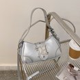 thumbnail image 1 of Bolso bandolera para mujer Fashionalbe PU Bolso de viaje femenino simple (Plata), 1 of 9
