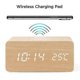 thumbnail image 2 of Wooden Digital Alarm Clock W/ Wireless Charging - Brown - Ya, 2 of 3