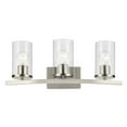 thumbnail image 3 of 45497NICLR Kichler Lighting Crosby - 3 Light Bath Vanity-8.75 Inches Tall and 23 Inches Wide-Brushed Nickel Finish-Clear Glass Color, 3 of 4