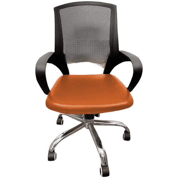 JUANCHENG Waterproof PU Leather Office Chair Cover Elastic Stretch Dustproof Seat Emily Orange