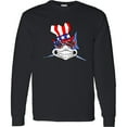 thumbnail image 3 of Inktastic 4th of July Patriot Shark Long Sleeve T-Shirt, 3 of 5