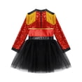 thumbnail image 4 of renvena Girls Drum Majorette Costumes Halloween Tassels Sequins Dance Tutu Dress with Hat Black 6, 4 of 7