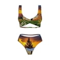 thumbnail image 4 of Rocae Fall Village Scenery for Bikini Set for Women Two Piece Sexy High Swimsuits Split Crossover Bikini XX-Large, 4 of 9
