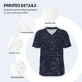 thumbnail image 4 of Daiia Navy Dark Blue Mens Baseball Jersey Button Down Shirts Short Sleeve Sports Uniforms-XX-Large, 4 of 9