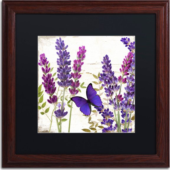 Trademark Fine Art "Lavender I" Canvas Art by Color Bakery, Black Matte, Wood Frame