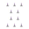 thumbnail image 2 of Guardurnaity Nail Cuticle Nippers Stainless Steel Scissors Hair Nose Wear-resistant Beauty Accessory Tweezer Man-carried Convenient Aerosol Púrpura Negro 10piezas, 2 of 6