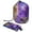 Multicolor 3, variant on PhooArto Large Barrel Drawstring Makeup Bag, Animal Owls on Galaxy Travel Cosmetic Bag Portable Make Up Organizer Bag