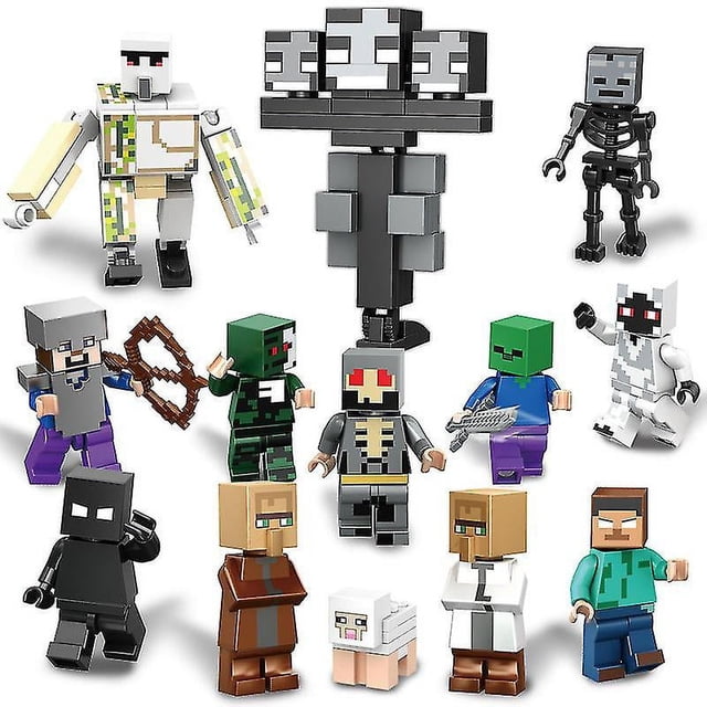 Juego de 13 minifiguras Lego compatibles con Minecraft de Rl