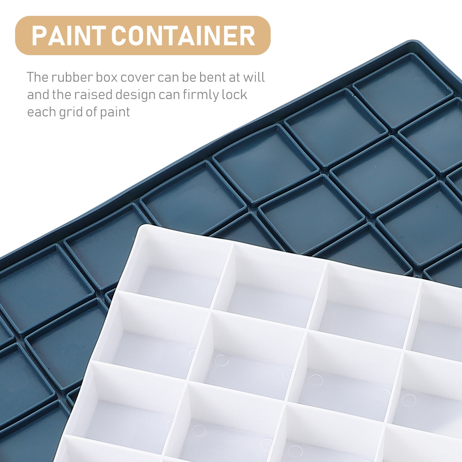 WHAMVOX  3 Pcs Watercolor Palette Pigment Container Art Accessories Box