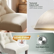 Finch Elmhurst Cream Traditional Tufted Dining Side Chairs, Set of 2