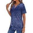 thumbnail image 5 of Fantaslook Womens Blouses Dressy Casual Tops Summer Short Sleeve V Neck Shirts Business Work Blouses, 5 of 10