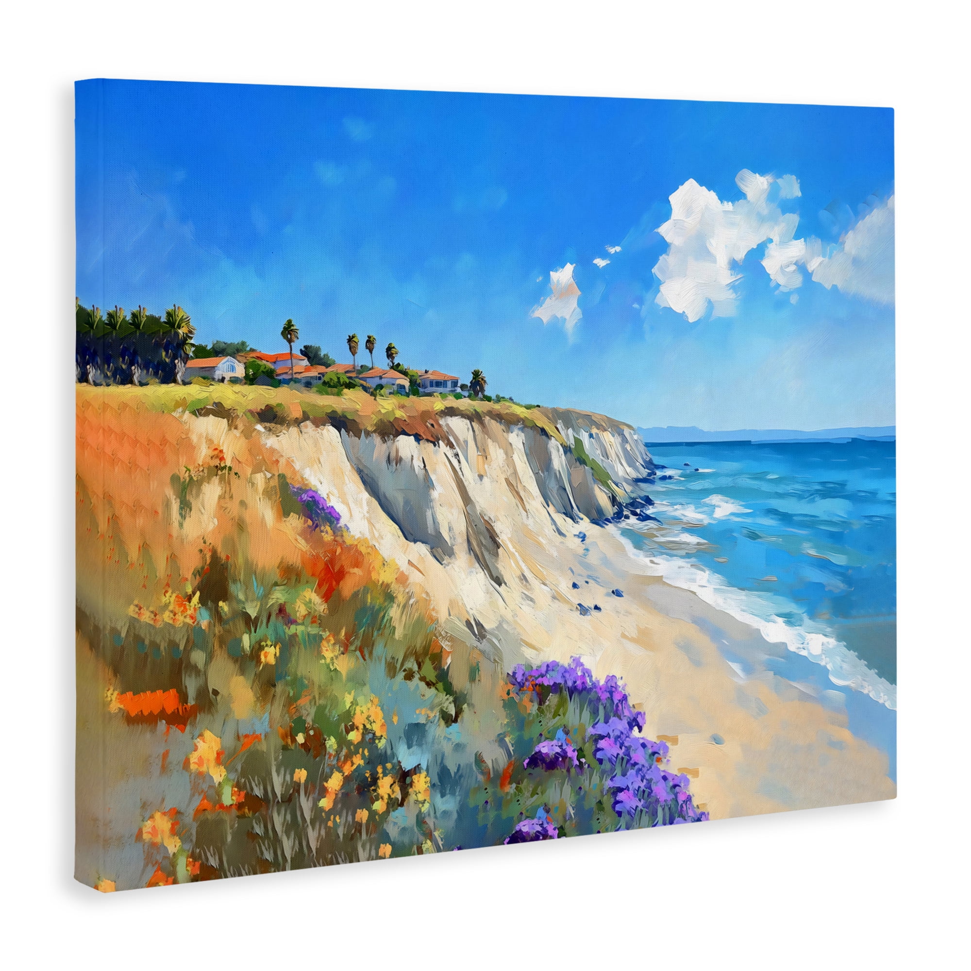 Stupell Industries Coastal Wildflower Field Canvas Wall Art, design by The Prints Vibe