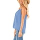 thumbnail image 5 of Camisola con cuello en V envolvente para mujer, camiseta sin mangas elegante de Color liso con tirantes finos para oficina, 5 of 5