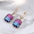 thumbnail image 4 of Mini Square Crystal Earrings Unusual Dangle Earrings Jewelry Drop Earrings, 4 of 5