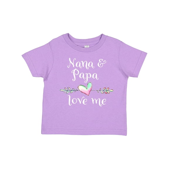 Inktastic Nana and Papa Love Me- Heart Grandchild Boys or Girls Toddler T-Shirt